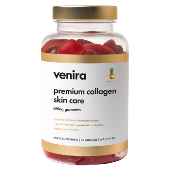 VENIRA premium collagen skin care - lifting gummies, ananas 42 kusů (Vitamíny na pleť) - Vícesložkové