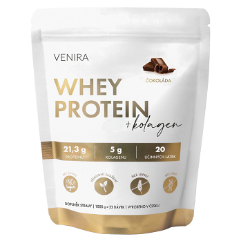 VENIRA Whey protein + kolagen čokoláda (Syrovátkové proteiny)