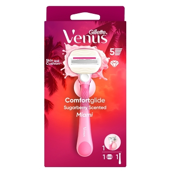 GILLETTE Venus Comfortglide Miami Holící strojek + Náhradní hlavice + držák (Holítka s vyměnitelnou hlavicí)