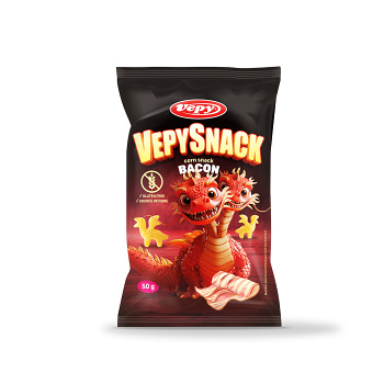 VEPY Snack s příchutí slaniny 50 g (Bezlepkové chipsy a krekry) - Slané