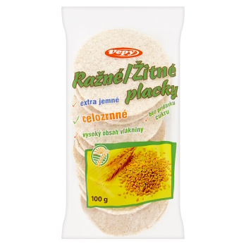 VEPY Žitné celozrnné placky 100 g (Křehké chlebíčky a pufované výrobky)