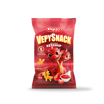 VEPY Snack s kečupovou příchutí 50 g (Bezlepkové chipsy a krekry) - Slané