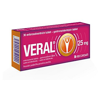 VERAL 25 mg 30 tablet (Na bolest hlavy)