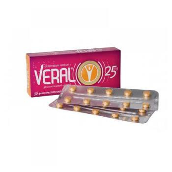 VERAL 25 mg por.tbl.ent.30 tablet