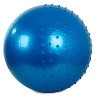 VERK GROUP Gymnastický masážní míč 65 cm s pumpičkou modrý