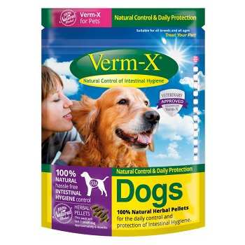 VERM-X Přírodní pelety proti střevním parazitům pro psy 200 g
