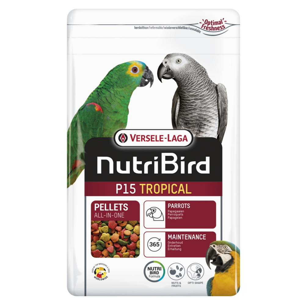 E-shop VERSELE LAGA NutriBird P15 Tropical krmivo pro velký papoušky 1 kg