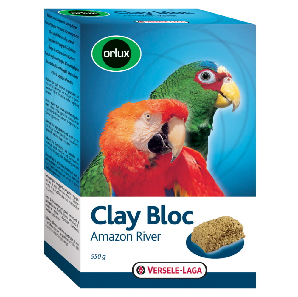 E-shop VERSELE LAGA Orlux Clay Bloc Amazon River pro střední a větší papoušky 550 g
