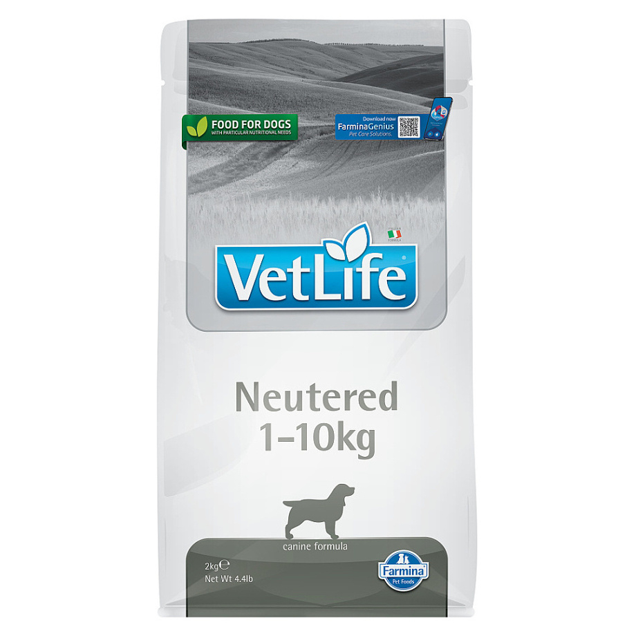 Levně VET LIFE Natural Neutered granule pro kastrované psy do 10 kg hmotnosti, Hmotnost balení: 2 kg