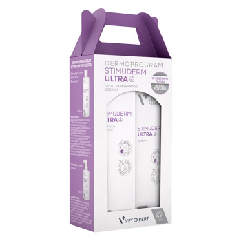 VETEXPERT Stimuderm Ultra Short Hair Dog Duopack šampon 250 ml a sérum 150 ml (Šampony pro psy) - Hydratační, Regenerační
