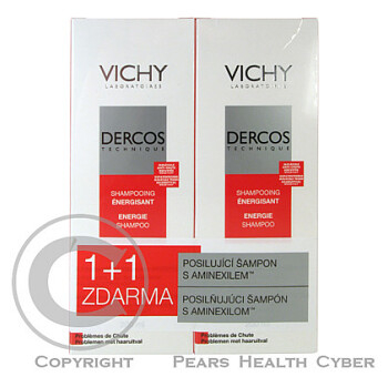 VICHY Dercos šampon posilující DUOPACK 1 + 1 ZDARMA