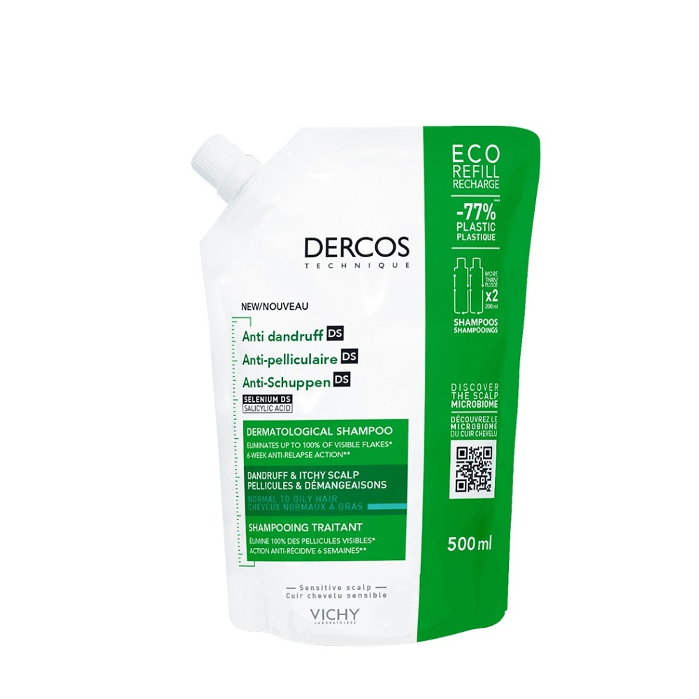 E-shop ﻿VICHY DERCOS šampon proti lupům Mastné vlasy 500 ml
