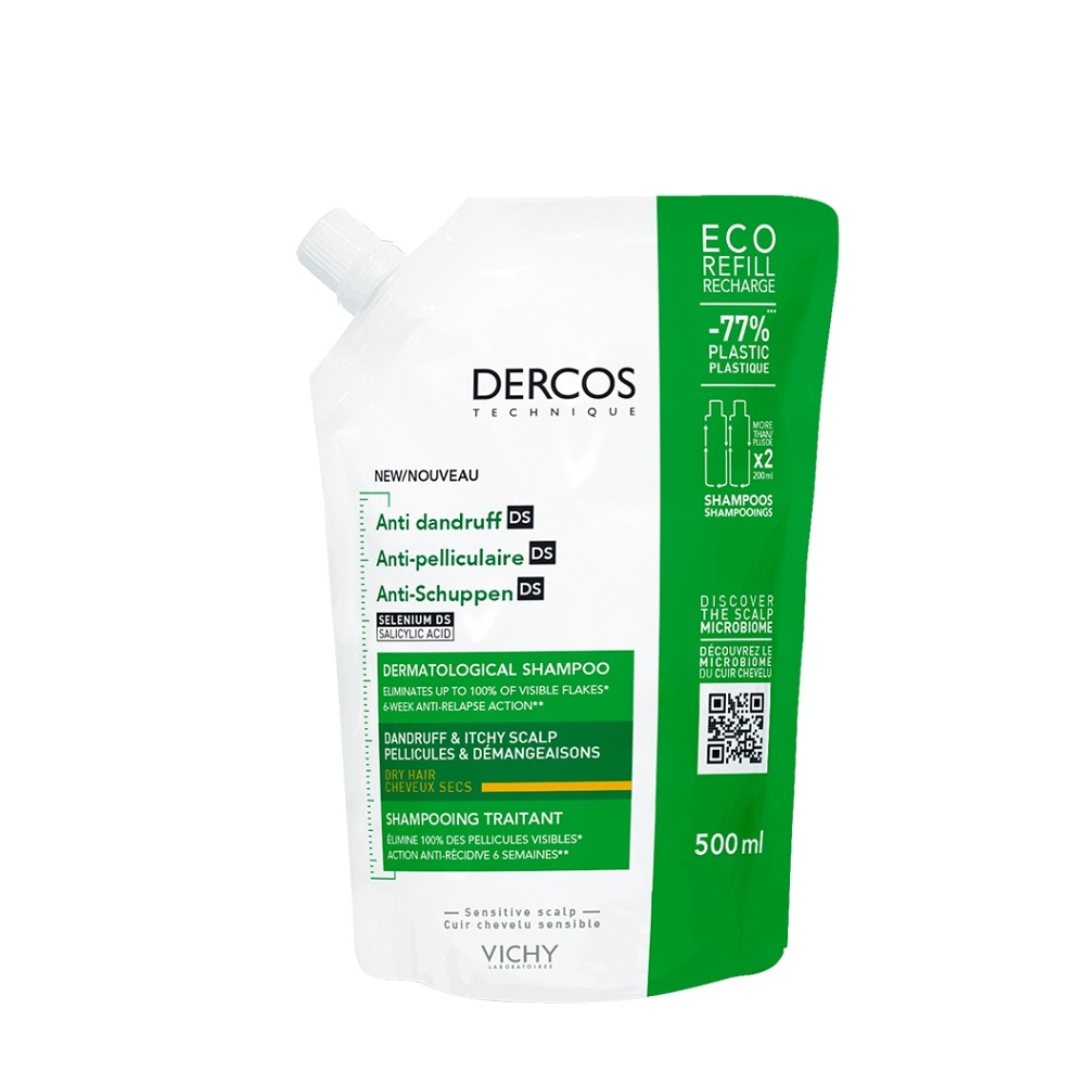 E-shop ﻿VICHY DERCOS šampon proti lupům Suché vlasy 500 ml