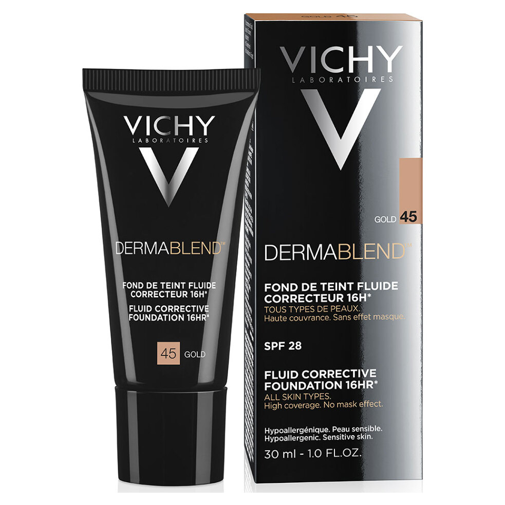 Levně VICHY Dermablend Fluidní korekční make-up - odstín 45 Gold 30 ml