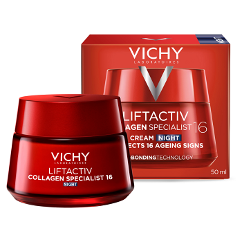 VICHY Liftactiv Collagen Specialist 16 Noční krém proti vráskám 50ml (Dermokosmetika pleťové krémy, gely, balzámy) - Dermokosmetika