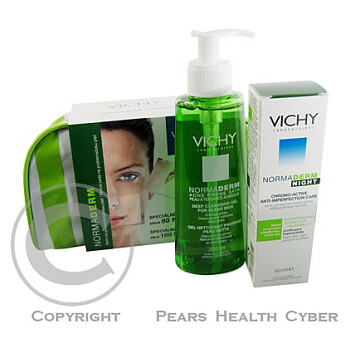Vichy Normaderm noc krém 50 ml, hloubkový čistící gel 200 ml + vzorky + taška ZDARMA!