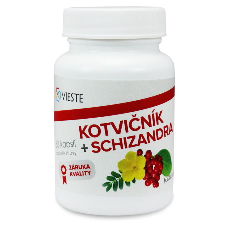 Levně VIESTE Kotvičník + Schizandra 30 kapslí