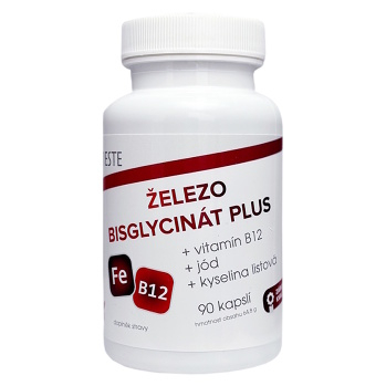 VIESTE Železo bisglycinát Plus 90 kapslí (Krev a krvetvorba) - Vícesložkové