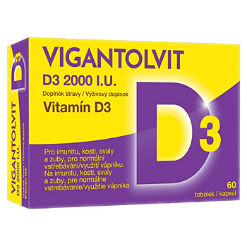 VIGANTOLVIT D3 2000 I.U. 60 tobolek (Vitamín D) - Jednosložkové