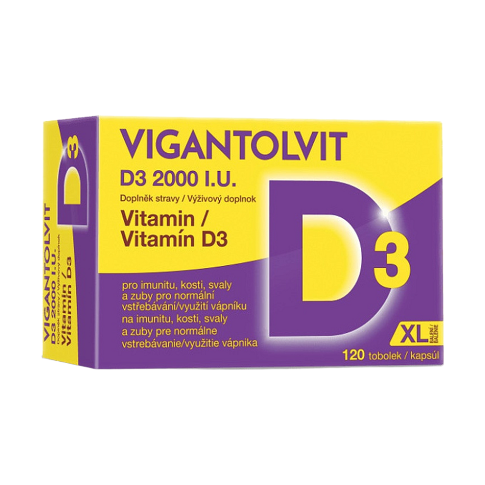 VIGANTOLVIT Vitamin D3 2000 I.U. 120 tobolek