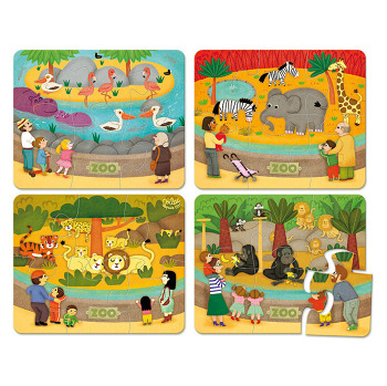 VILAC Dřevěné puzzle zoo (Vkládačky, spojovačky a puzzle) - Ostatní, Jiné, Skládací, Sada