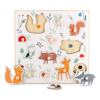 VILAC Lesní zvířátka puzzle s úchytem od Sarah Betz (Vkládačky, spojovačky a puzzle) - Ostatní, Skládací