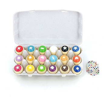 VILAC Mémomelette colors paměťová hra 18 kusů (Dřevěné hračky) - Paměťové, Skládací, Sada