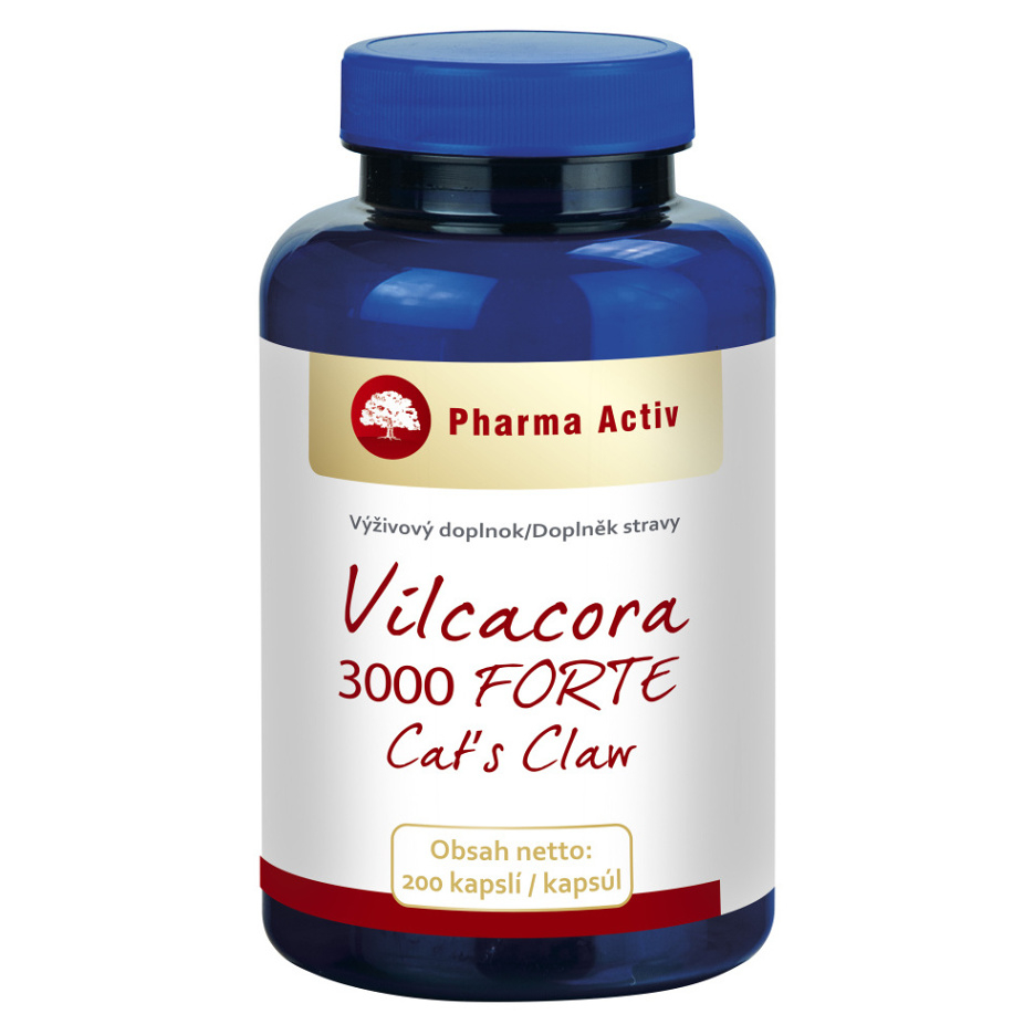 Levně PHARMA ACTIV Vilcacora 3000 Forte Cat´s Claw 200 kapslí