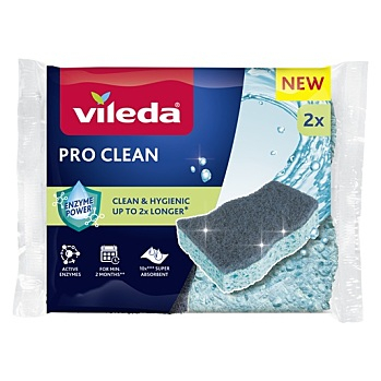 VILEDA Pro Clean Viskózní houbička 2 kusy (Houbičky na nádobí a hadříky)