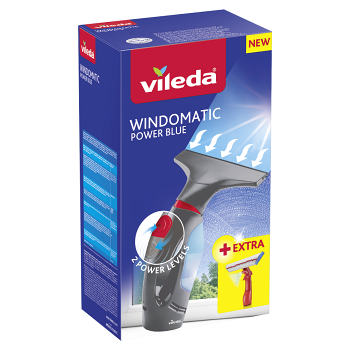 VILEDA Windomatic Elektrický vysavač na okna s extra sacím výkonem Kompletní set