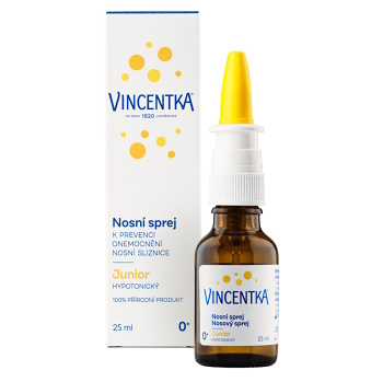 VINCENTKA Nosní sprej junior hypotonický 25 ml (Spreje a mořské vody) - Čistící, Hypotonický