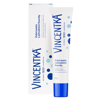 VINCENTKA Zubní pasta s ovocnou příchutí 95 g (Zubní pasty na citlivé zuby a dásně) - Ošetřující