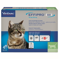 EFFIPRO DUO 50/60 mg spot-on pro kočky (1-6 kg) 0,5 ml 4 pipety