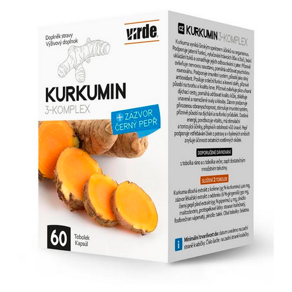 E-shop VIRDE Kurkumin 3-komplex 60 tobolek