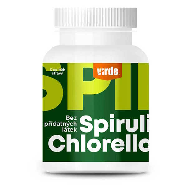 Levně VIRDE Spirulina + chlorella 100 tablet
