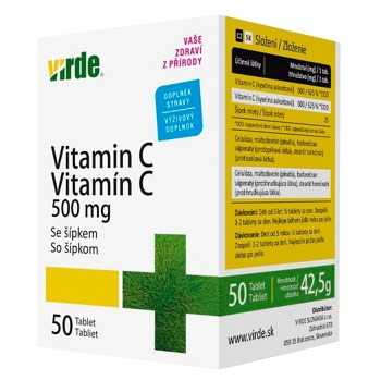 VIRDE Vitamin C 500 mg se šípkem 50 tablet