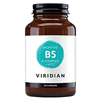 VIRIDIAN Nutrition High Five B5 BComplex+Magnesium Ascorbate 90 kapslí