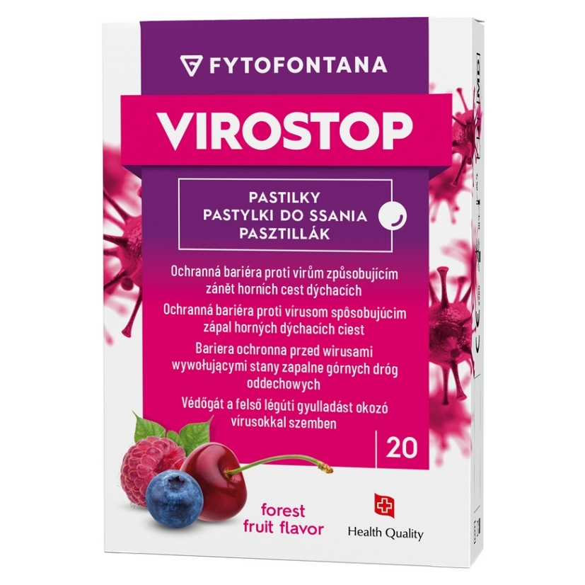 VIROSTOP Pastilky lesní ovoce 20 kusů