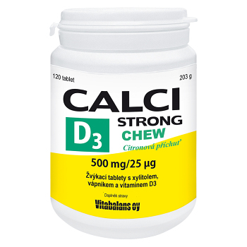 CALCI STRONG Chew + Vitamín  D3 120 tablet