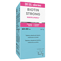 VITABALANS LADY Biotin strong hair & nail 60 tablet + 30 tablet ZDARMA