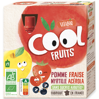 VITABIO Cool fruits kapsička jablko, jahody, borůvky 4m+ BIO 4 x 90 g