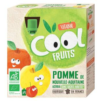 VITABIO ovocné BIO kapsičky Cool Fruits jablko a acerola 4 x 90 g, expirace