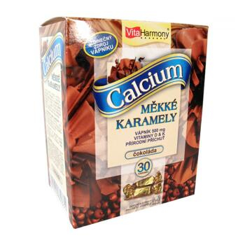VitaHarmony CALCIUM Měkké karamely čokoládové 30 ks