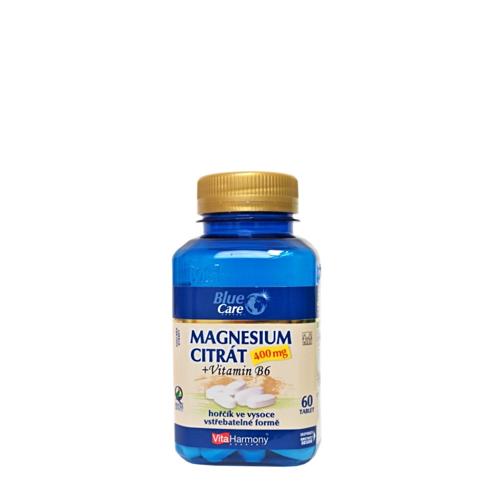 E-shop VITAHARMONY Magnesium citrát 400 mg + vitamin B6 60 tablet