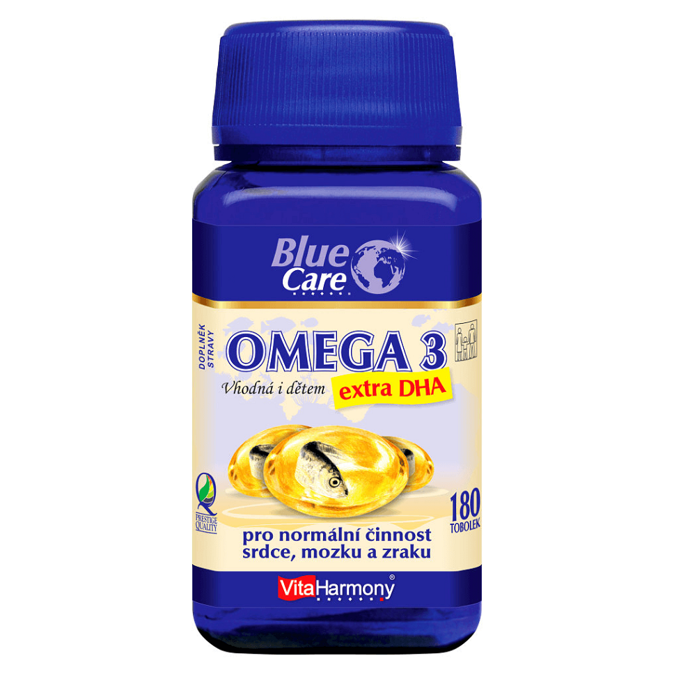 Levně VITAHARMONY Omega 3 extra DHA - vhodná i dětem 180 tobolek