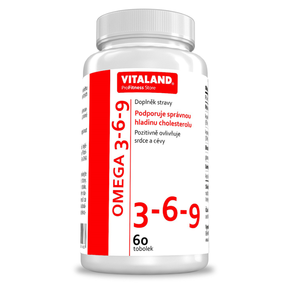 E-shop VITALAND Omega 3-6-9 1200 mg 60 tobolek, poškozený obal