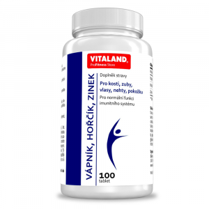 VITALAND Vápník+hořčík+zinek 100 tablet VITALAND Vápník+hořčík+zinek 100 tablet
