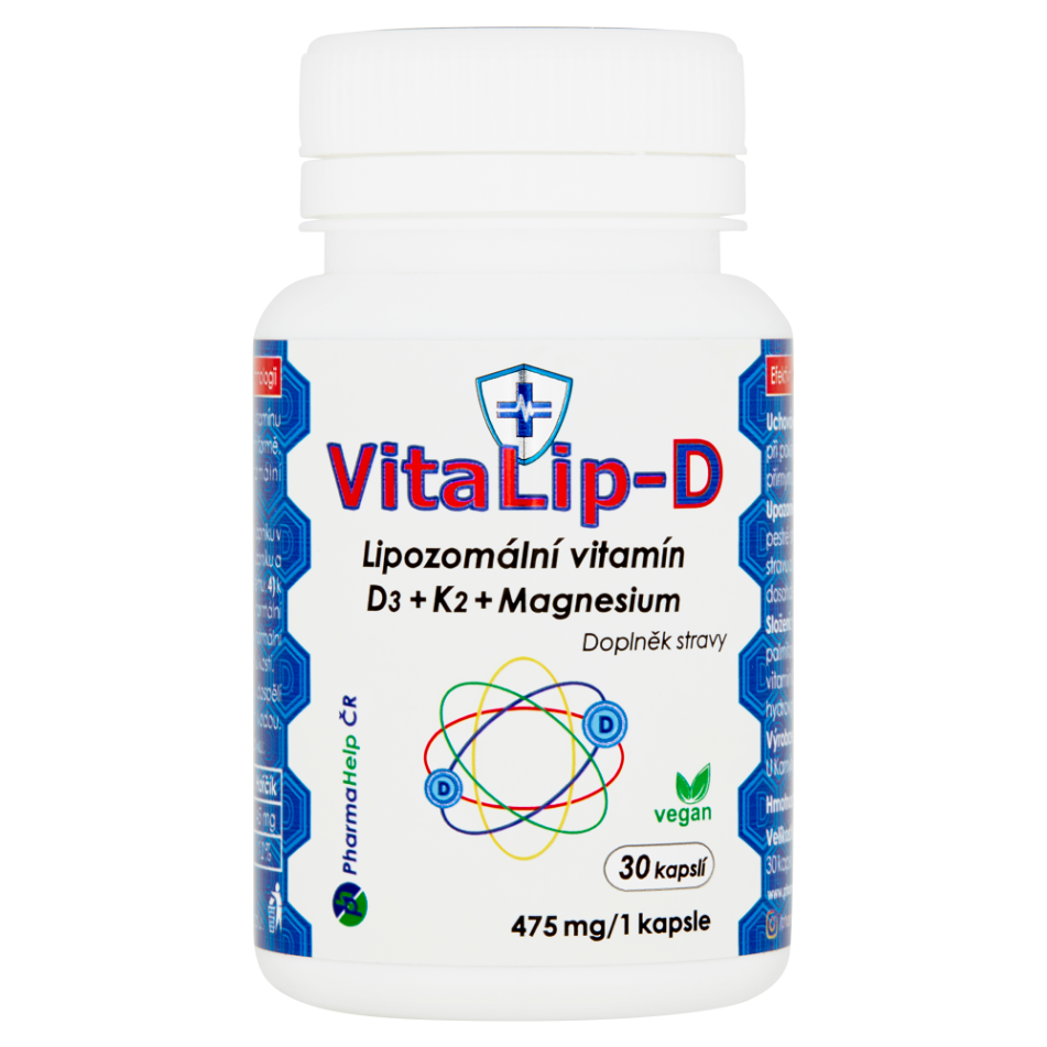 VITALIP-D Lipozomální vitamín D3 + K2 + Mg 30 kapslí