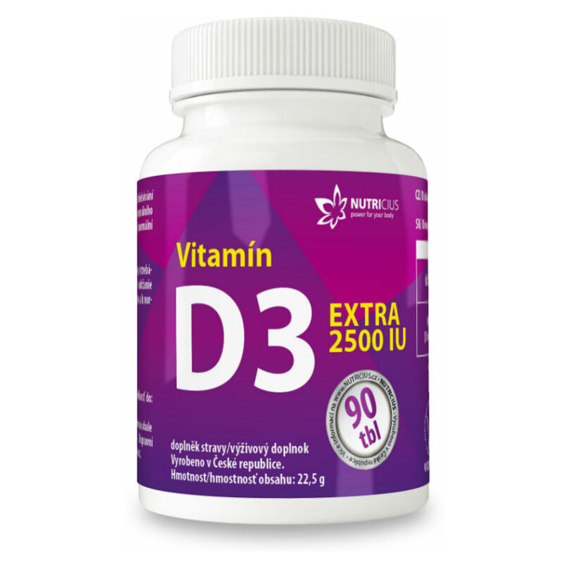 Levně NUTRICIUS Vitamín D3 EXTRA 2500IU 90 tablet