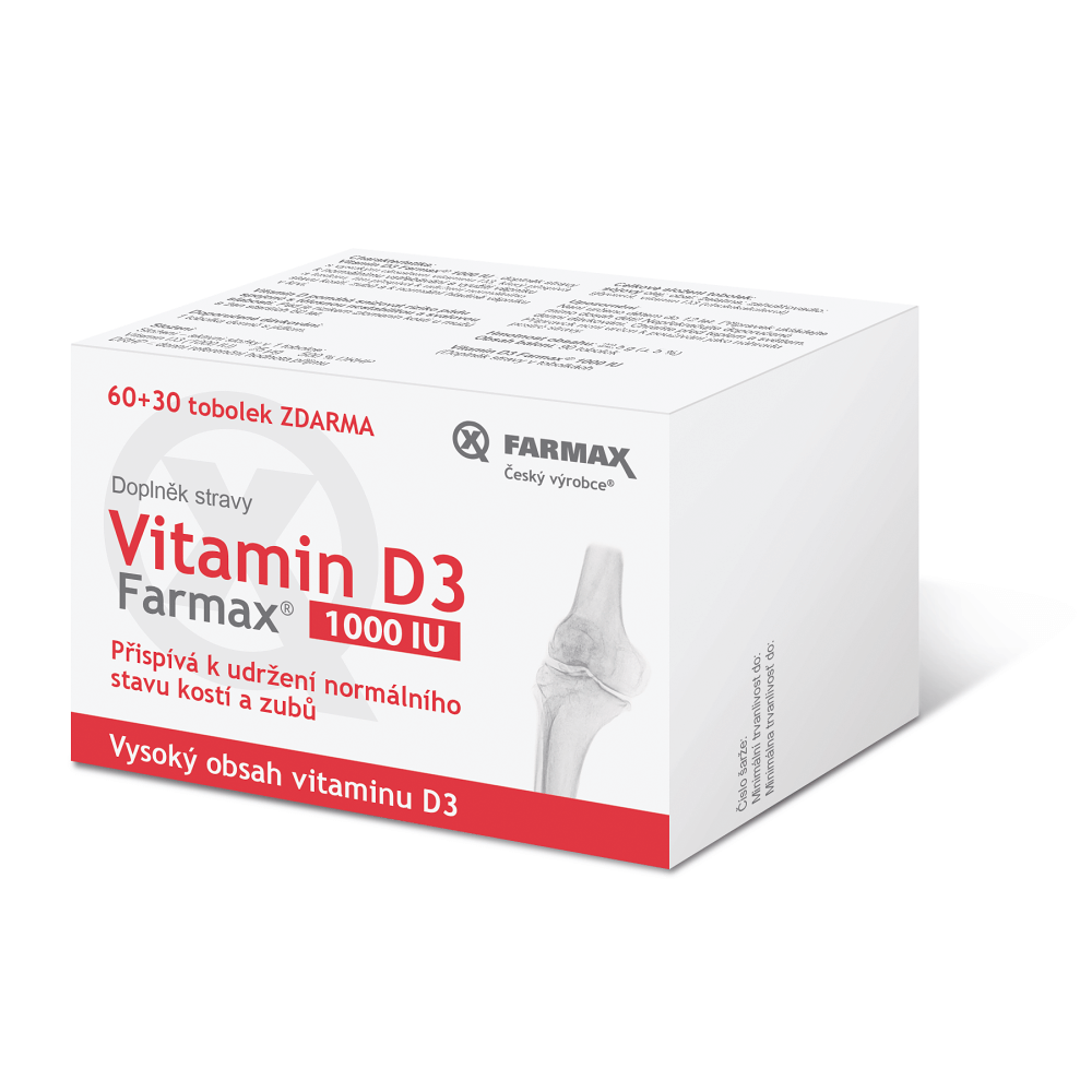 Levně NEURAXPHARM Vitamin D3 60+30 tobolek ZDARMA